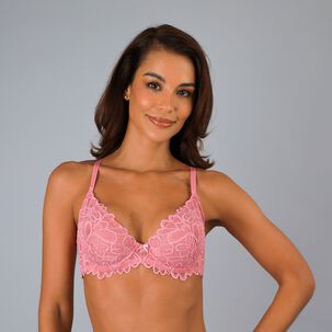 Sosten Natural Escotado Encaje Flor Flores Mujer 13503-273